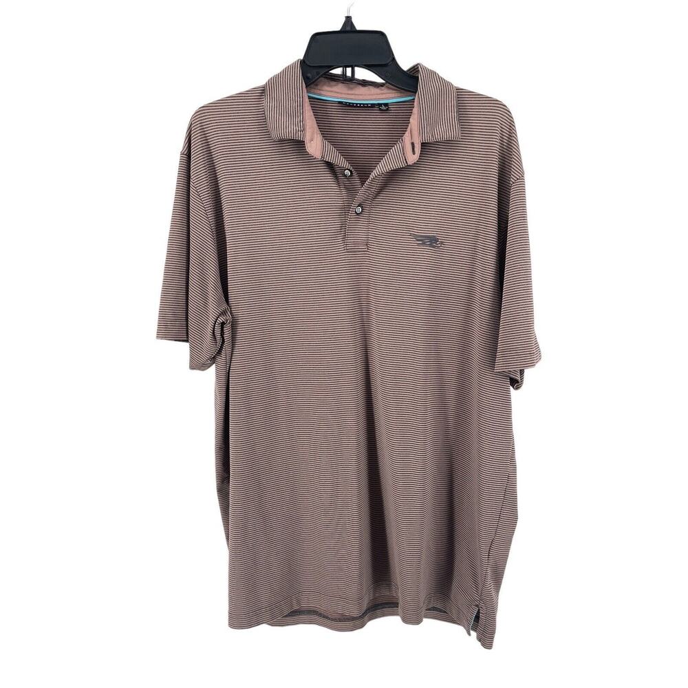 Devereux Men's Striped Polo Short Sleeve Shirt Size Large